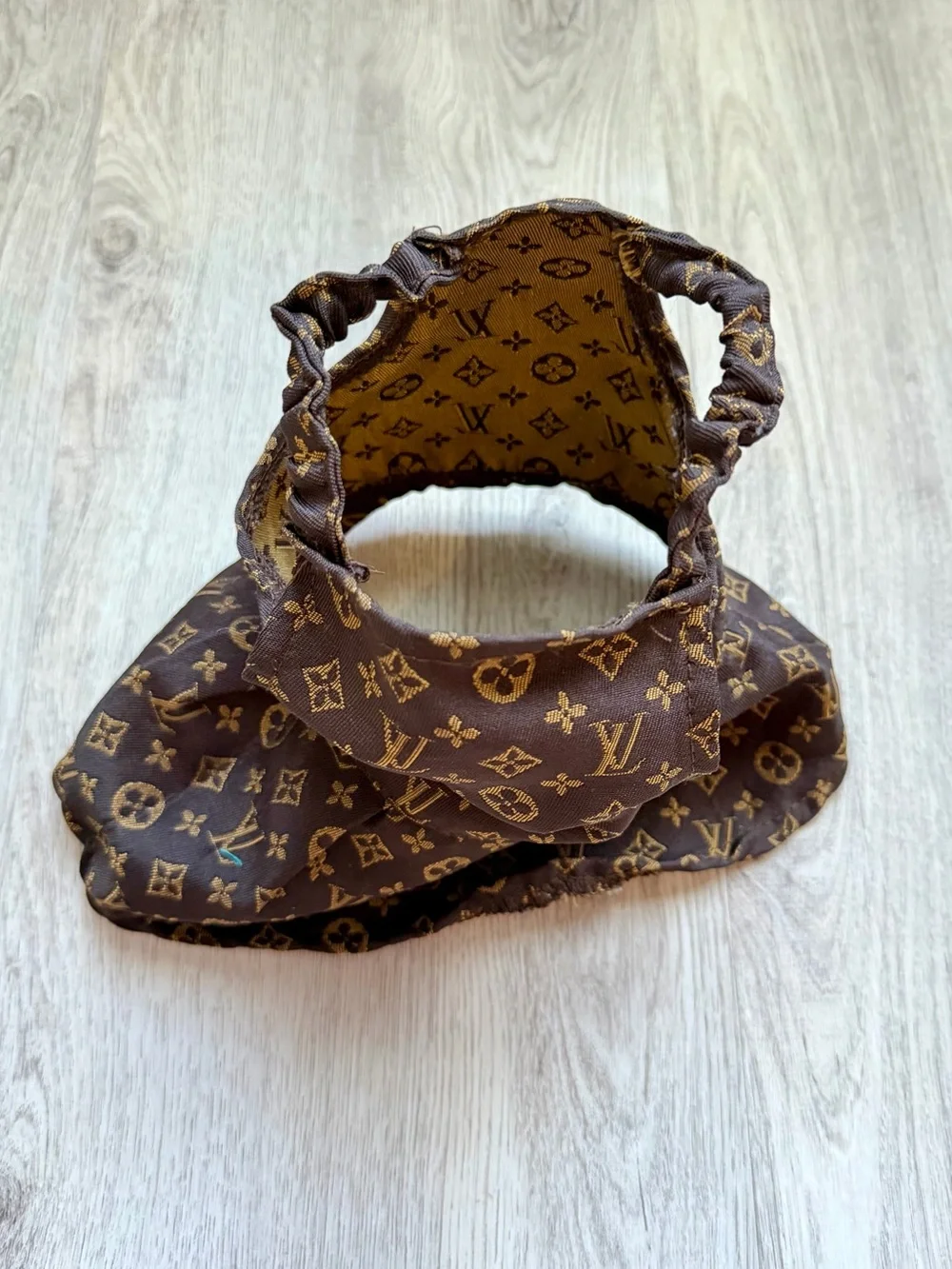 Monogram - Designer Inspired Brown & Tan Pet/Puppy Dog Dress - size XS